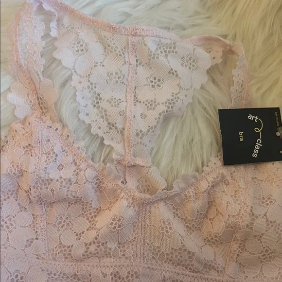 Girls' Art Class Pink Lace Bralette - Picture 2 of 6